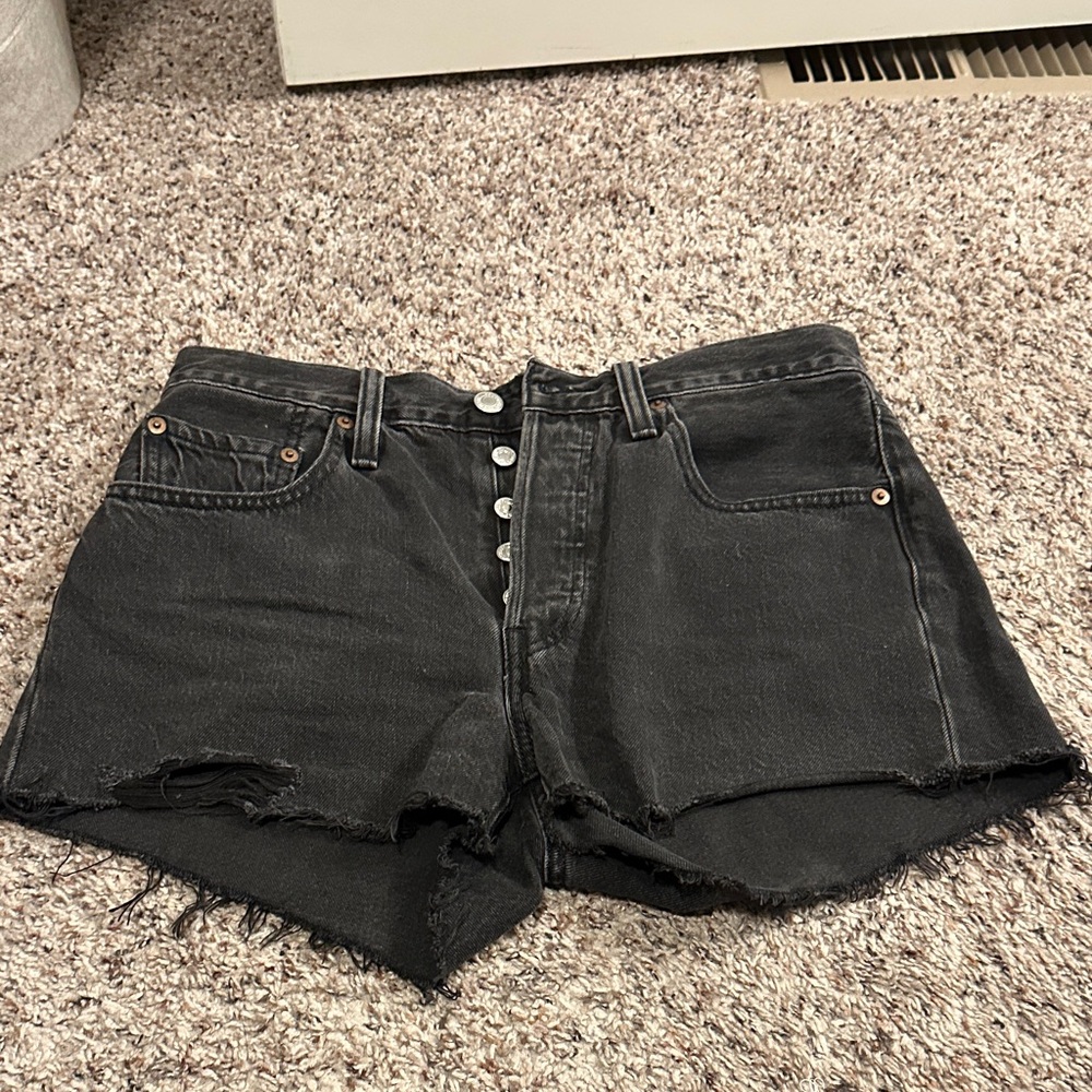 Levi's Black Jean Shorts for Women